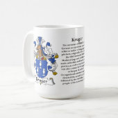 Mug Manteau de famille de Kruger des bras (Devant gauche)