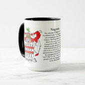 Mug Manteau de famille de Nugent des bras (Devant gauche)