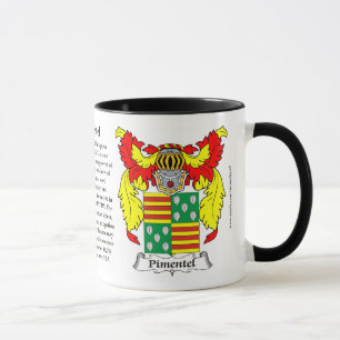 Mug Manteau de famille de Pimentel des bras