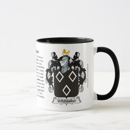 Mug Manteau de famille de Whittaker des bras (Droite)