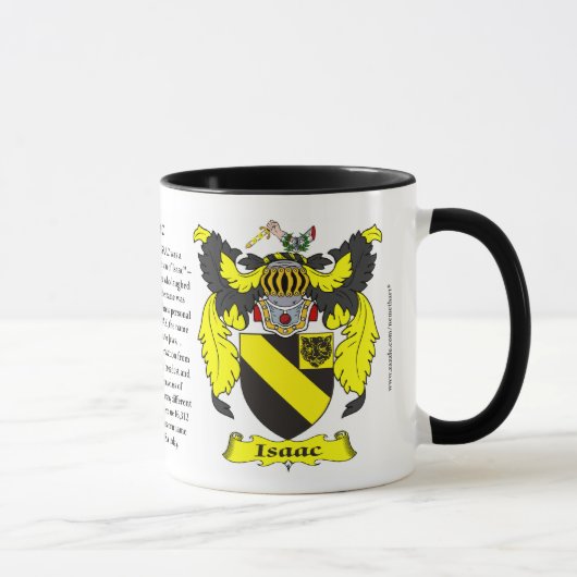 Mug Manteau de famille d'Isaac des bras (Droite)