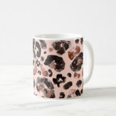 Mug Manteau de léopard, peau d'animal sans couture mot (Devant droit)