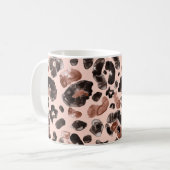 Mug Manteau de léopard, peau d'animal sans couture mot (Devant gauche)