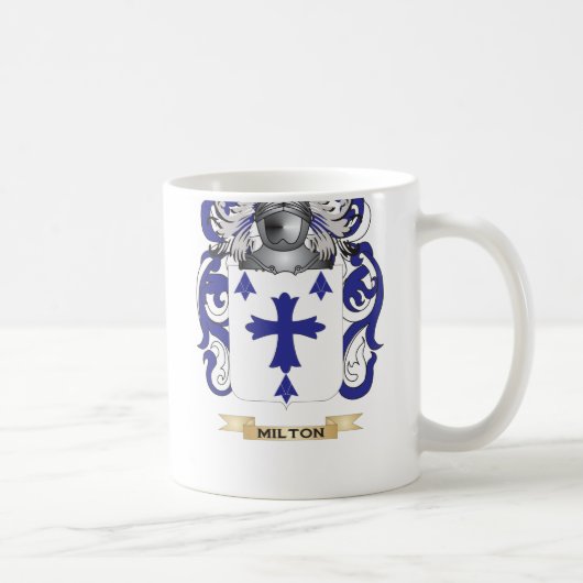 Mug Manteau de Milton des bras (crête de famille) (Droite)