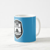 Mug Manteau de Wolfsbourg des bras (blanc noir) (Devant droit)