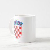 Mug Manteau des bras de la Croatie, emblème croate, (Devant gauche)