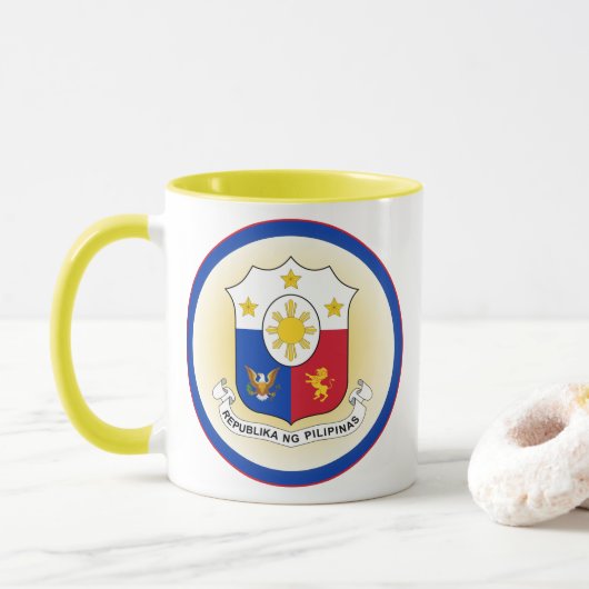 Mug Manteau des Philippines forme de cercle (Avec donut)