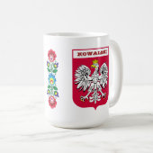Mug Manteau polonais d'Eagle du nom de coutume de bras (Devant droit)