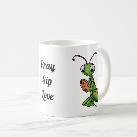 Mug Mantis de prière de dessin animé Personnalisé (Devant droit)