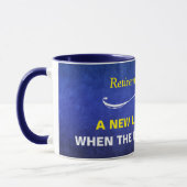 Mug Mantra de retrait de l'aquarelle bleue (Gauche)
