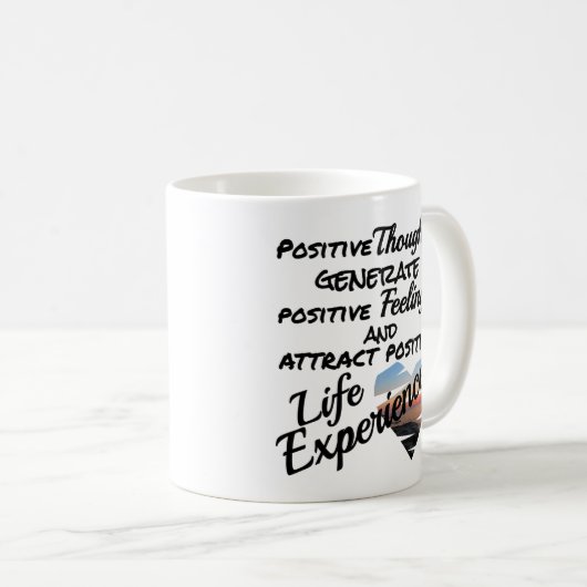 Mug Mantra des pensées positives (Devant droit)