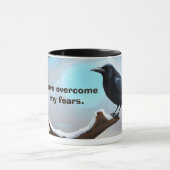 Mug Mantra pour le courage et la sécurité corneille ar (Centre)