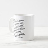 Mug Mantra Sanskrit pour la paix (Devant gauche)