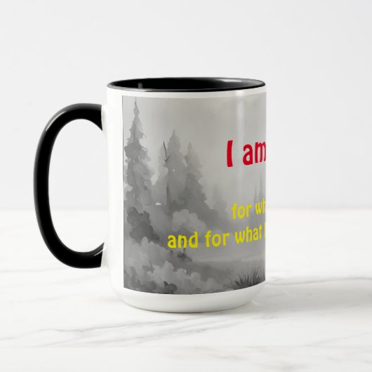 Mug Mantra transformationnel Je suis reconnaissant pou (Gauche)