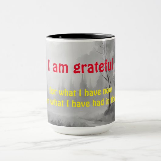 Mug Mantra transformationnel Je suis reconnaissant pou (Centre)