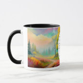 Mug Mantras pour la guérison café paysage couleurs dou (Gauche)