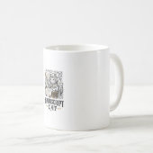 Mug Manuscrit Chat Chat Manuscrit Médiéval Vintage Vec (Devant droit)