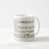 MUG MANUSCRIT DE CHARLES DICKENS DE CHANTS DE NOËL (Devant droit)