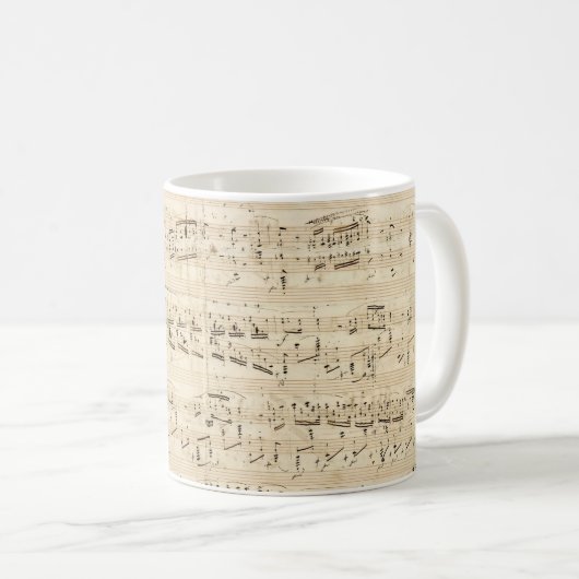 Mug Manuscrit de la Chopin de musique de la feuille d' (Devant droit)
