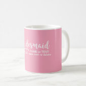 Mug Manuscrit de nom ou de monogramme de faveur de (Devant droit)