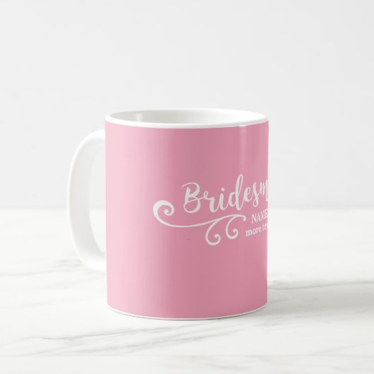 Mug Manuscrit de nom ou de monogramme de faveur de (Devant gauche)
