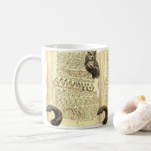 Mug Manuscrit de Voynich art modifié pages serpent hib