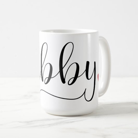 Mug Manuscrit manuscrit enveloppant de "mari" (Devant droit)