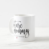 Mug Manuscrit noir balayé future par maman (Devant gauche)