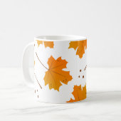 Mug Maple Mirth : Feuilles d'automne de dessin (Devant gauche)