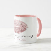 Mug Maquillage Artiste Beauté Kiss Lips Rose Rose Part (Devant droit)