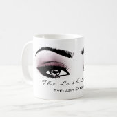 Mug Maquillage Artiste Eyelash Extension Eggplant Oeil (Devant gauche)