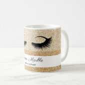 Mug Maquillage artiste gel extension yeux or parties s (Devant droit)