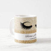 Mug Maquillage artiste gel extension yeux or parties s (Devant gauche)