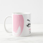 Mug Maquillage Artiste Lashes Brosse Aquarelle rose (Gauche)