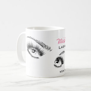 Mug Maquillage chic minimaliste noir et blanc