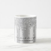 Mug Maquillage Eyelash Artiste mariée Sweet 16e Argent (Centre)