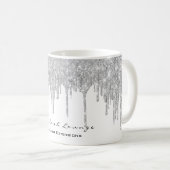 Mug Maquillage Eyelash Artiste mariée Sweet 16e Silver (Devant droit)