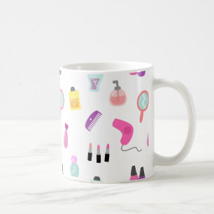 Mug Maquillage Girly, beauté, motif de toilettage