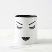 Mug Maquillage Lèvres Noires Visage Sourcils Lèvres Gl (Centre)