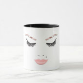 Mug Maquillage or rose visage sourcils lèvres glam bea (Centre)