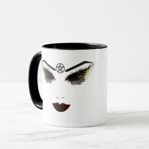 Mug Maquillage Pentacle Beauty visage cils et lèvres f