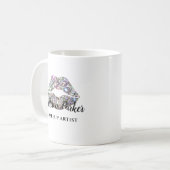 Mug Maquilleuse Professionnelle Bisous aux Lèvres Pail (Devant gauche)