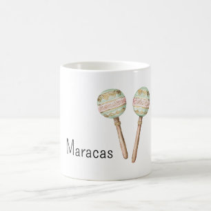 Mug Maracas Mexicaines Rose Vert Or