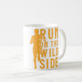 Mug Marathon de course sur la route du coureur côté sa (Devant droit)