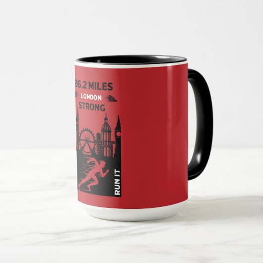 Mug Marathon Runner Londres 26.2 (Devant droit)