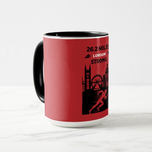 Mug Marathon Runner Londres 26.2 (Devant gauche)