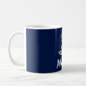Mug Marbella - Style Maritime Musique Bleue Et Blanche (Gauche)