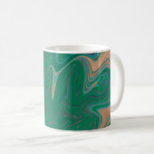 Mug Marble Forms – Green & Gold Natural Flow (Devant droit)