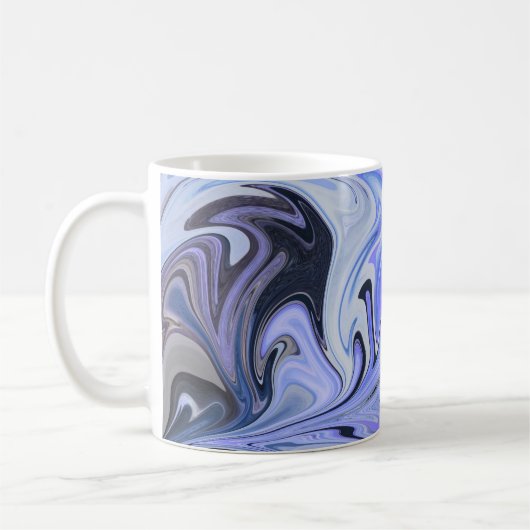 Mug Marble Forms – White & Grey Minimal Texture (Gauche)