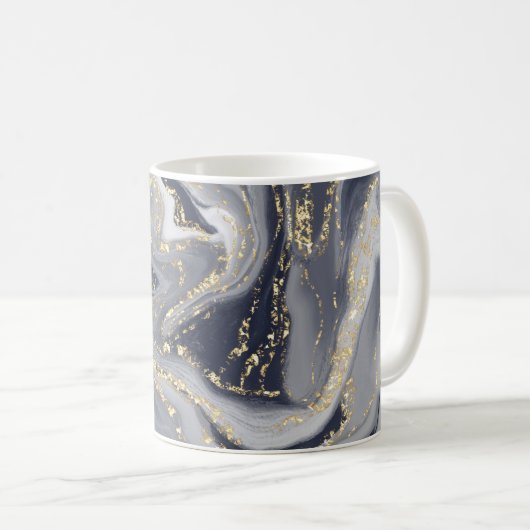 Mug Marbled Gray, White and Gold (Devant droit)